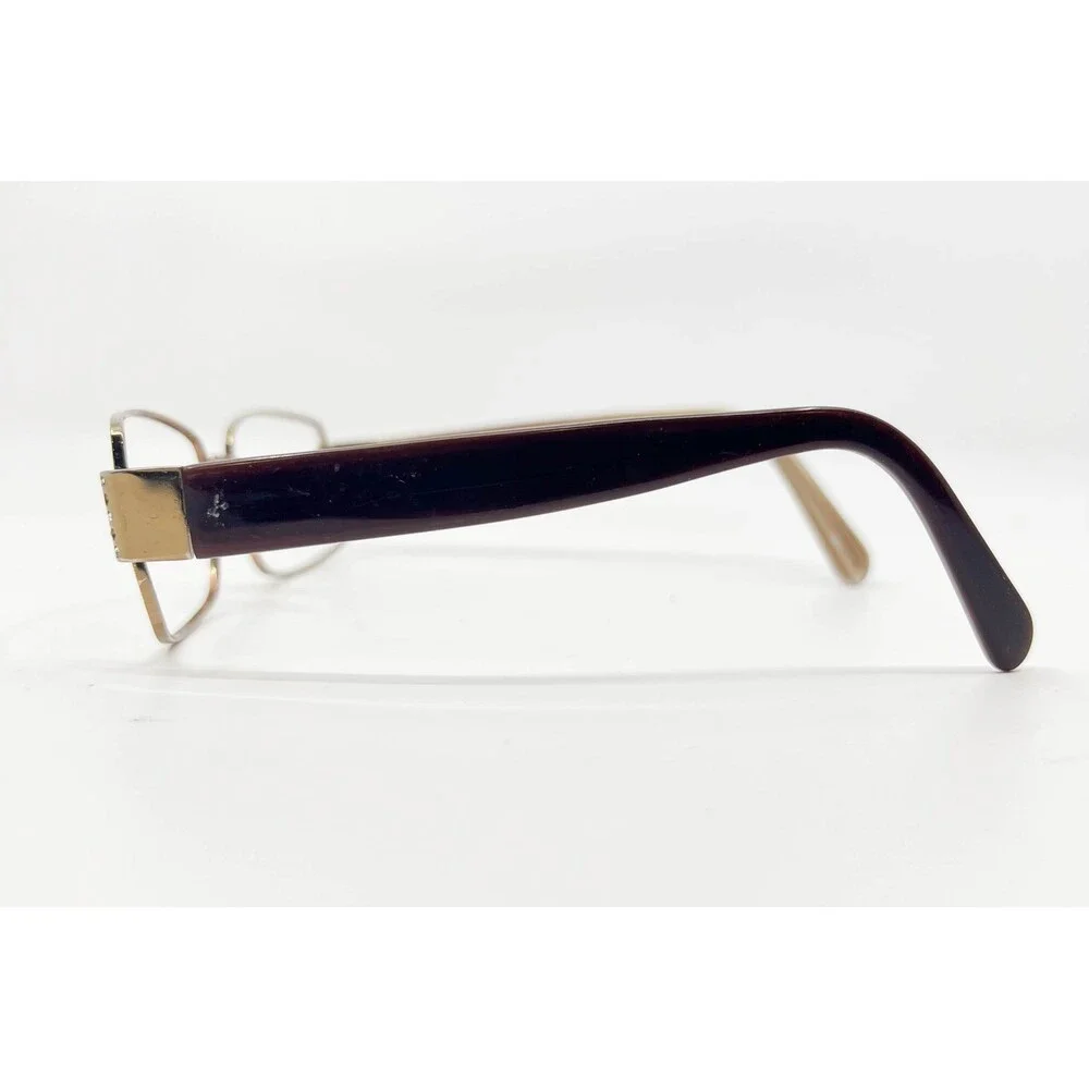 Chelsea Morgan Eyeglasses Womens Brown Gold Rhinestone CMS 604 54-16-135